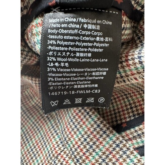 Scotch & Soda Anthropologie Far Far Away Maison Plaid Houndstooth Wool Blend‎ - Picture 6 of 15